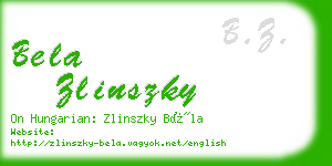 bela zlinszky business card